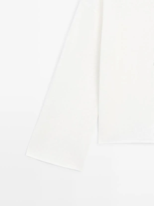 Пуловер из льна с лодочкой- Заказать в России