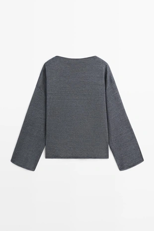 Свитер из льна с лодочкой- Заказать в России