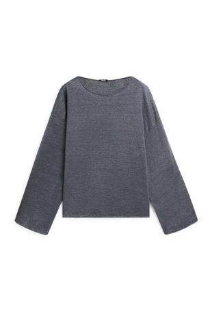 Свитер из льна с лодочкой- Заказать в России