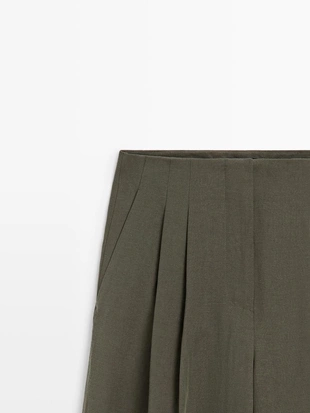 Широкие брюки с защипами- Заказать в России