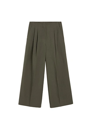 Широкие брюки с защипами- Заказать в России