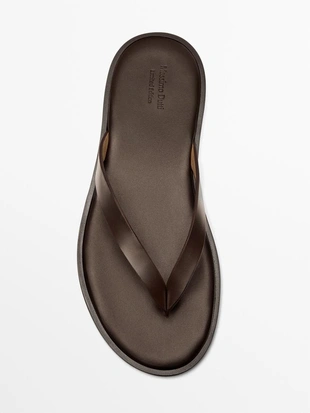 Сандалии из набуковой кожи с разделителем между пальцами - limited edition- Заказать в России