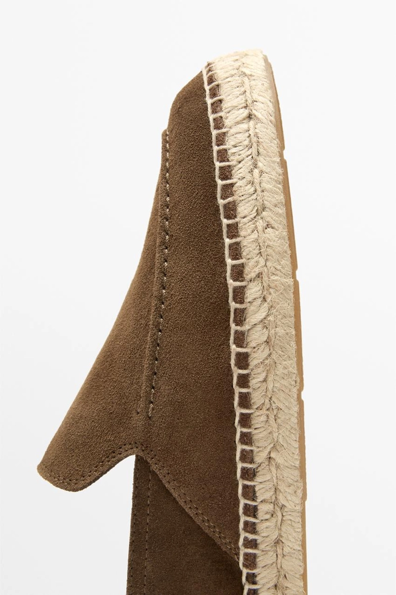 Эспадрильи из кожи с мокасинами