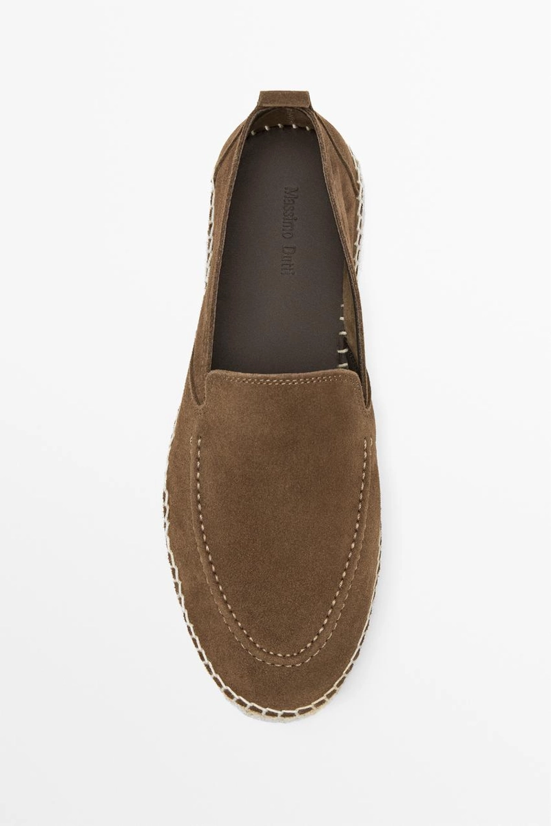 Эспадрильи из кожи с мокасинами