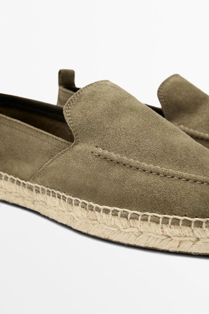 Эспадрильи из кожи с мокасинами