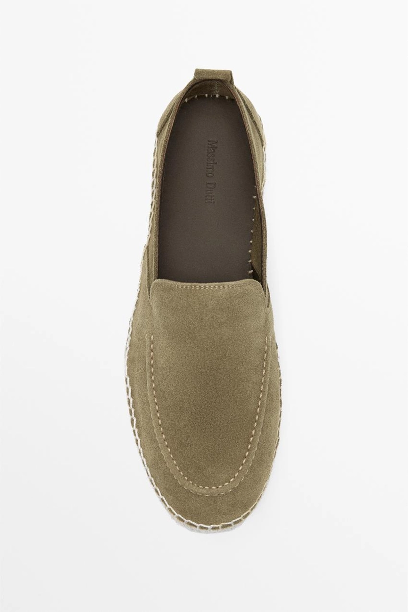 Эспадрильи из кожи с мокасинами