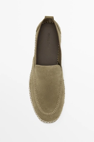 Эспадрильи из кожи с мокасинами- Заказать в России