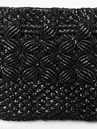 Сумочка-клатч из нубука с макраме- Заказать в России