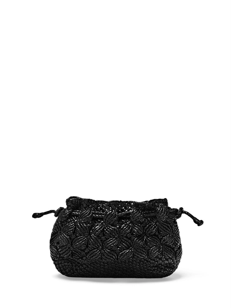 Сумочка-клатч из нубука с макраме