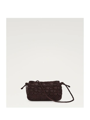 Сумка-мешочек из макраме из натуральной кожи- Заказать в России