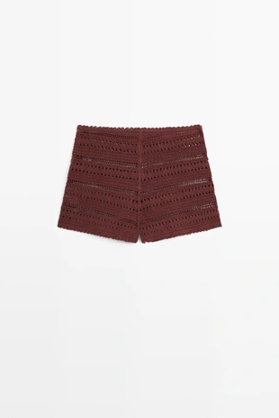 Шорты крючком из хлопка- Заказать в России