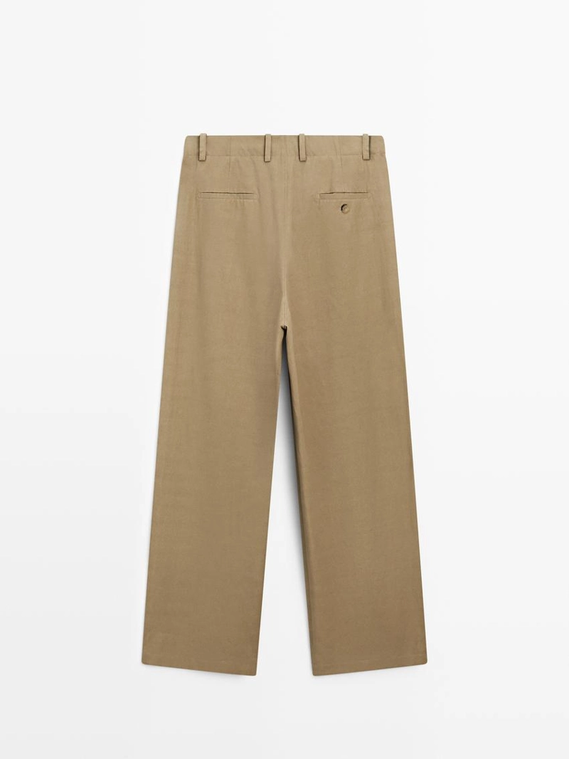 Брюки с защипами и пересекающимся застежкой - studio