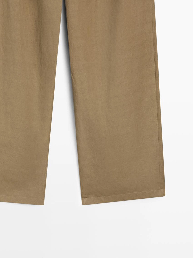 Брюки с защипами и пересекающимся застежкой - studio