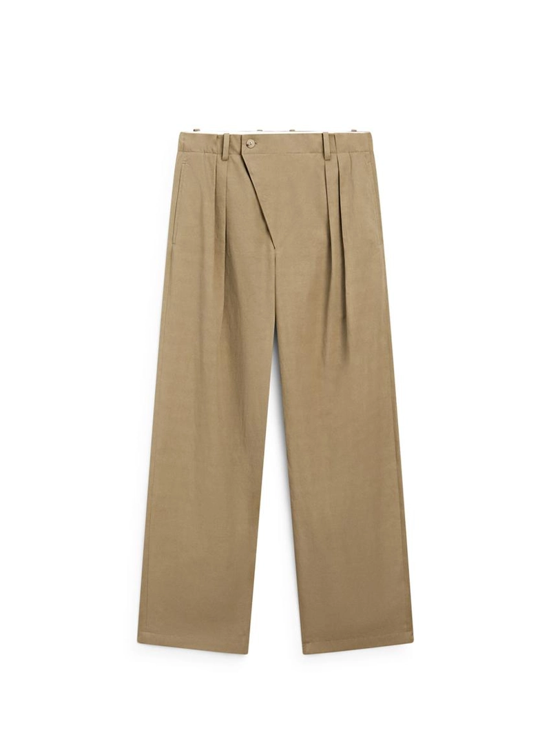 Брюки с защипами и пересекающимся застежкой - studio