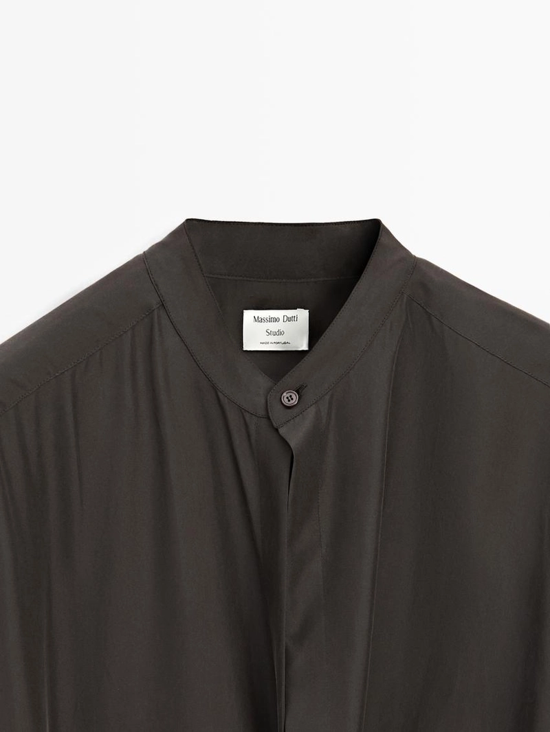 100% шелковое платье макси с деталями на застежке - studio