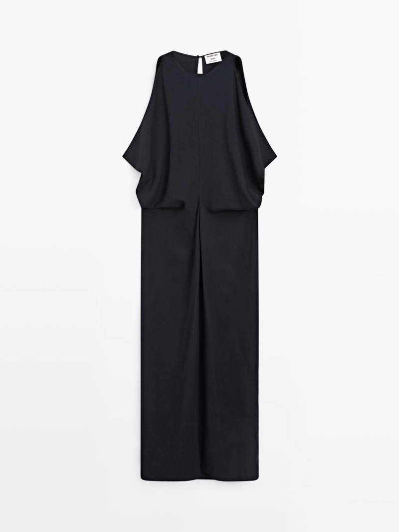 Платье миди со складками