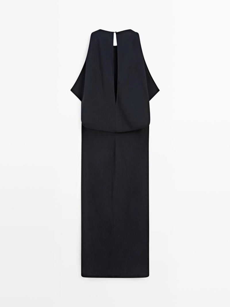 Платье миди со складками