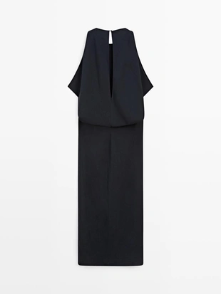 Платье миди со складками- Заказать в России