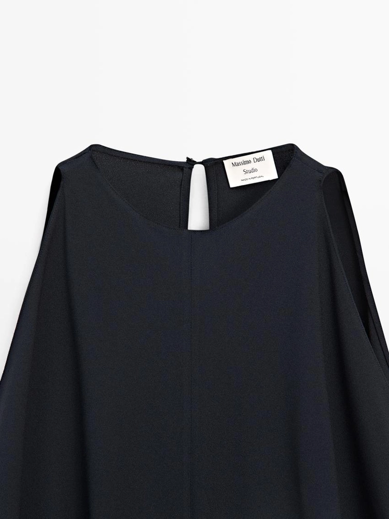 Платье миди со складками