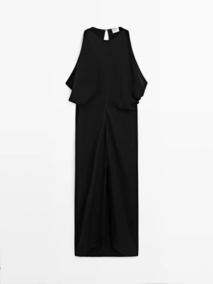 Платье миди с запахом- Заказать в России