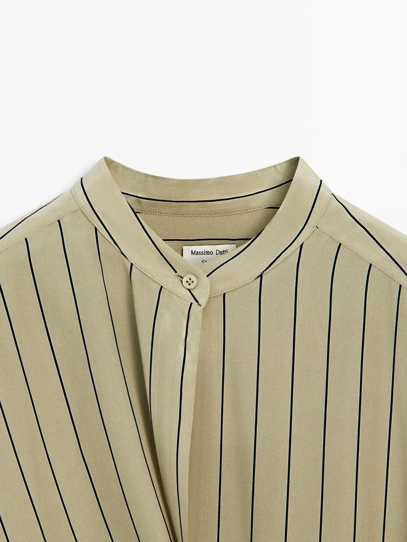 Платье из 100% шелка с асимметричным кроем - studio