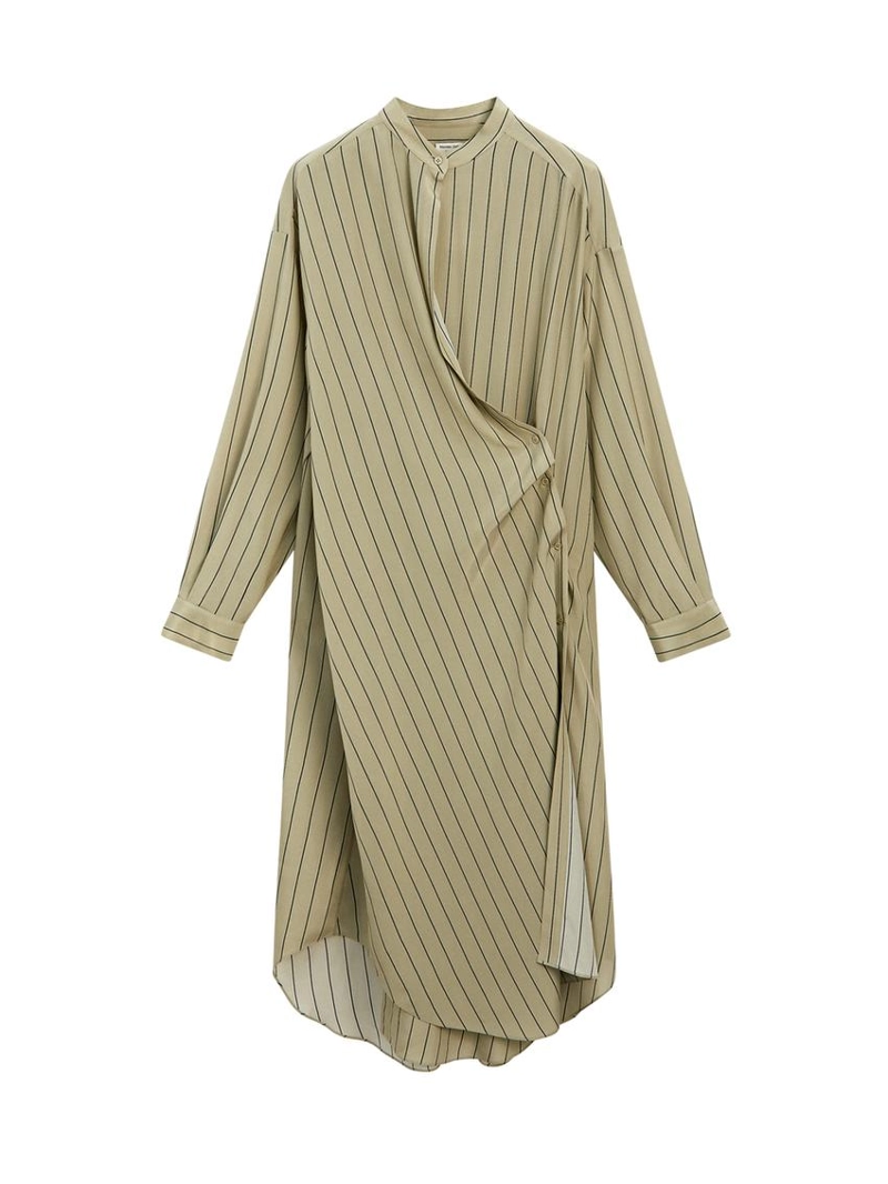 Платье из 100% шелка с асимметричным кроем - studio