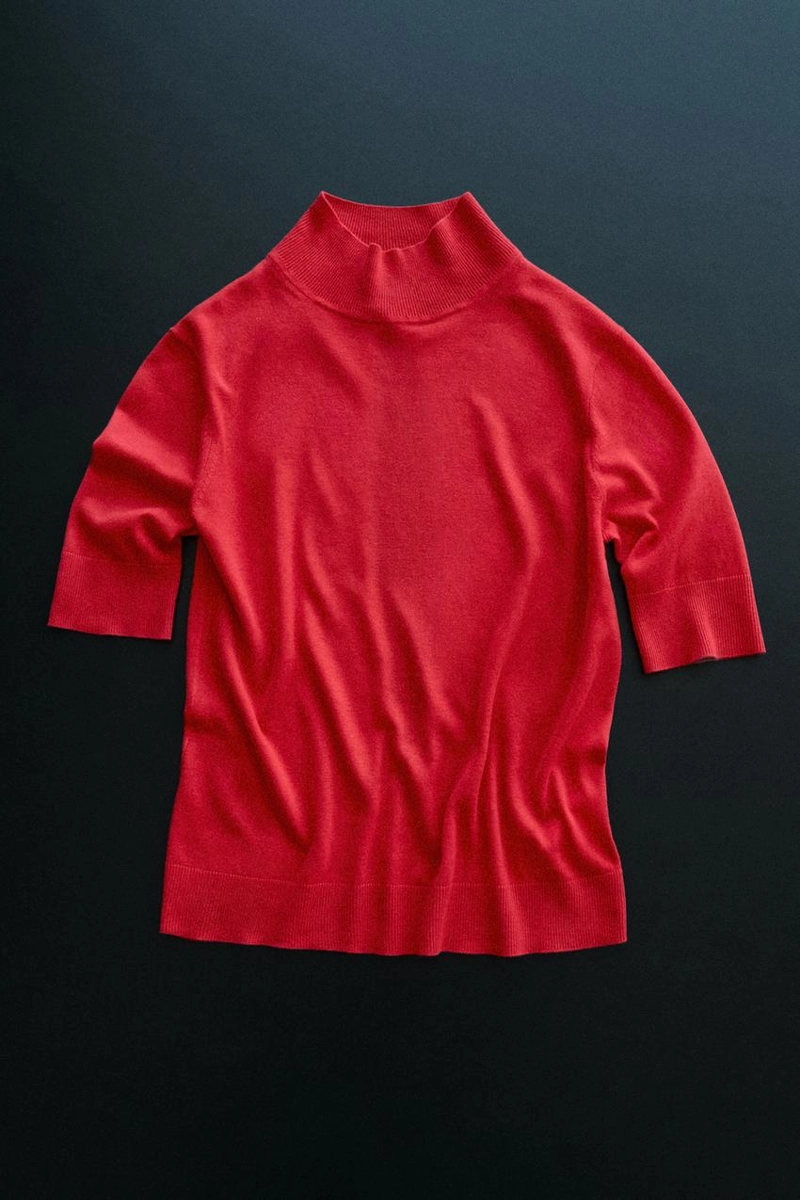 Джемпер из вязаного шелково-хлопкового трикотажа с деталями на спине - studio