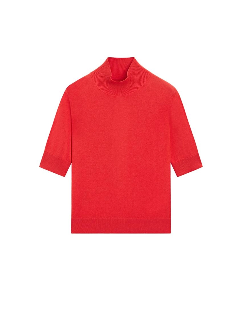 Джемпер из вязаного шелково-хлопкового трикотажа с деталями на спине - studio