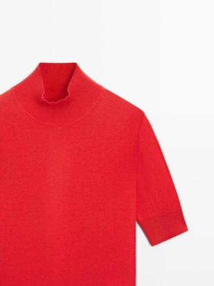 Джемпер из вязаного шелково-хлопкового трикотажа с деталями на спине - studio- Заказать в России