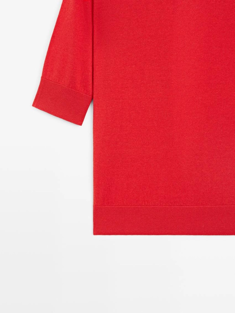 Джемпер из вязаного шелково-хлопкового трикотажа с деталями на спине - studio