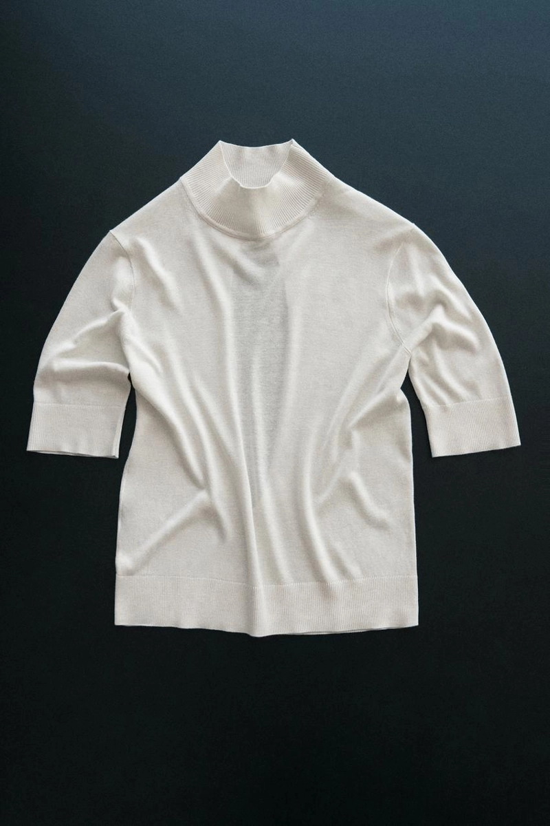 Свитер из шелково-шерстяной смеси с деталями на спине - studio