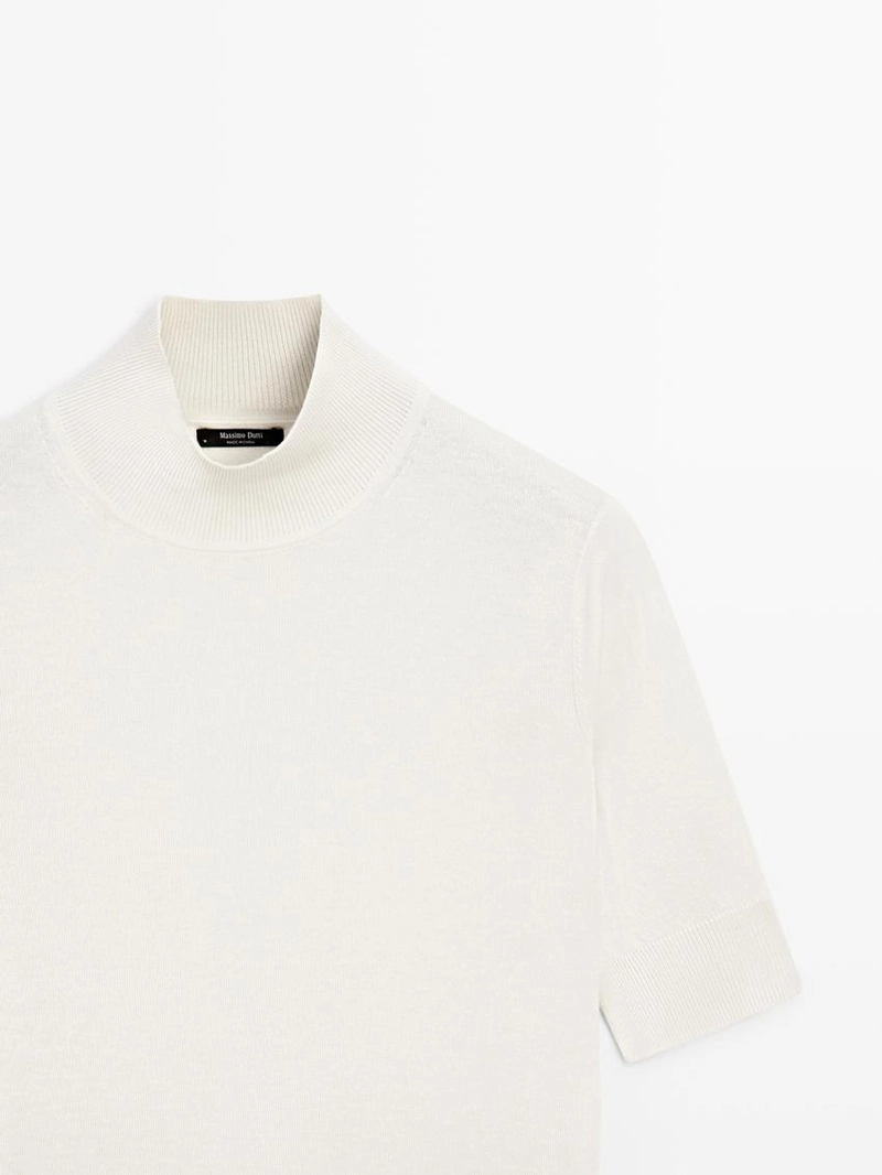 Свитер из шелково-шерстяной смеси с деталями на спине - studio