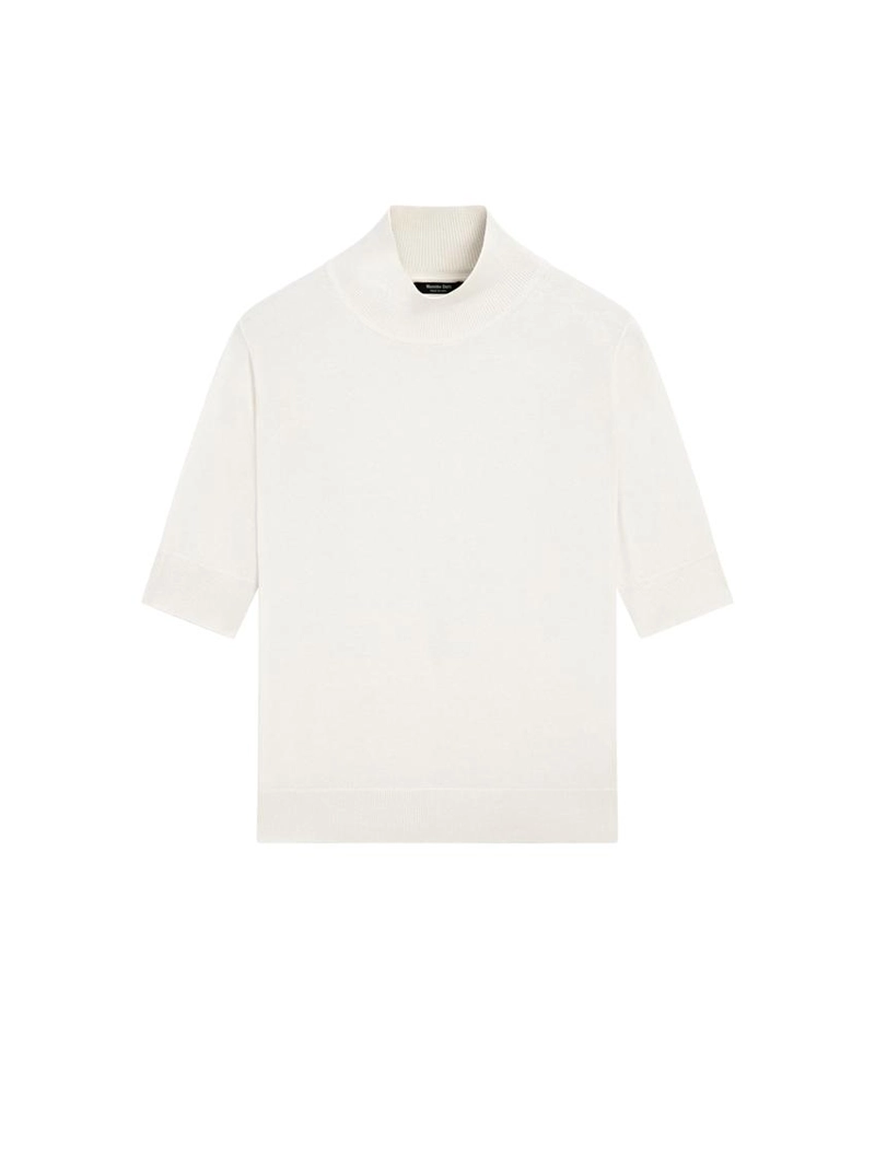 Свитер из шелково-шерстяной смеси с деталями на спине - studio