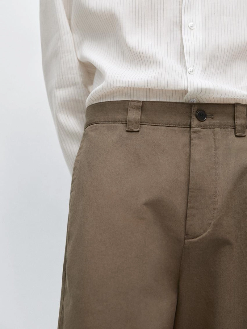 Брюки из хлопка свободного кроя