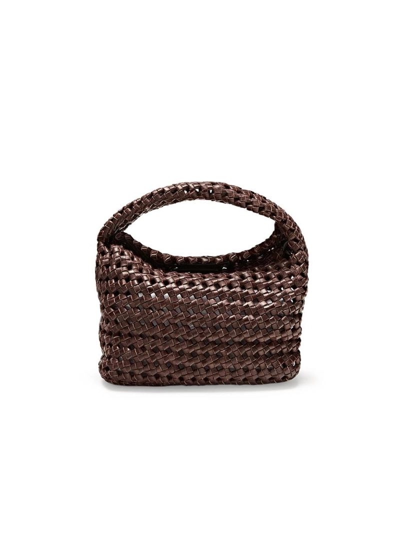 Плетеная мини-сумка из кожи