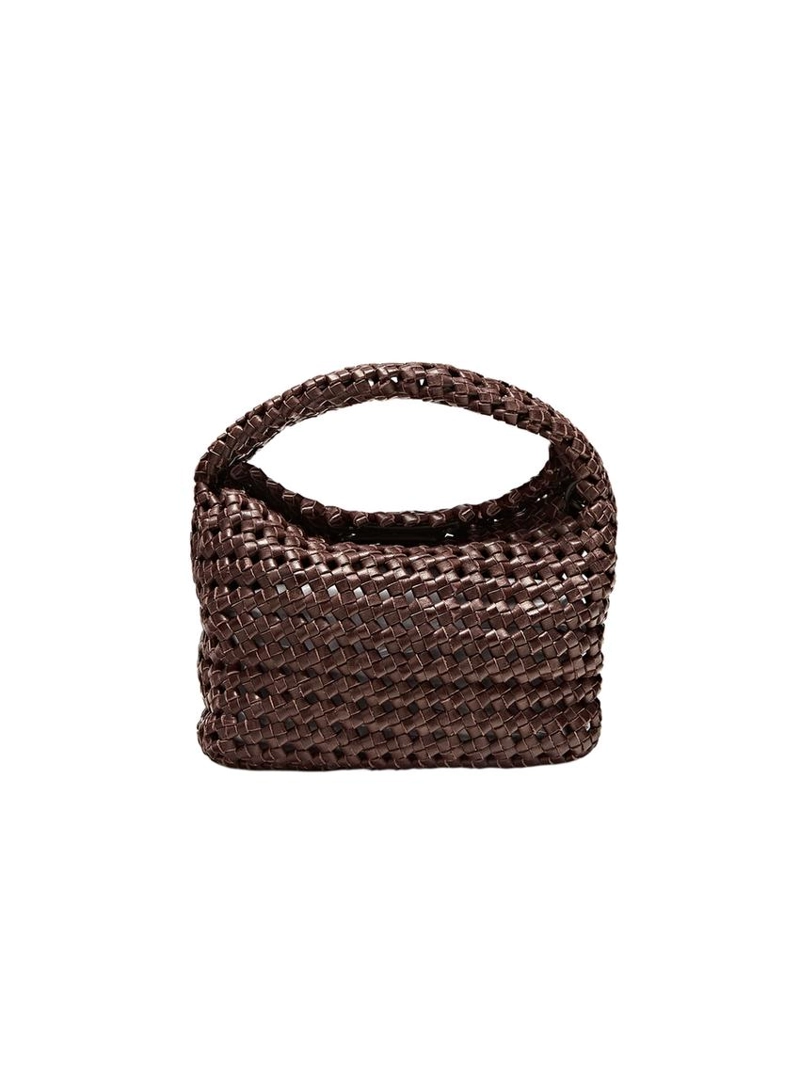 Плетеная мини-сумка из кожи