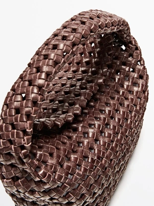 Плетеная мини-сумка из кожи- Заказать в России