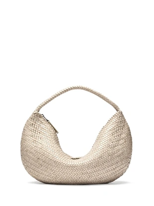 Сумка полумесяц из плетеной кожи- Заказать в России