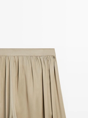 Брюки свободного кроя из атласа- Заказать в России