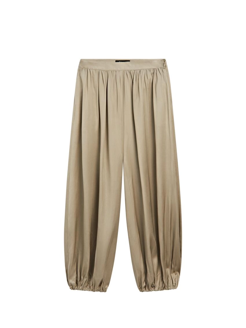 Брюки свободного кроя из атласа