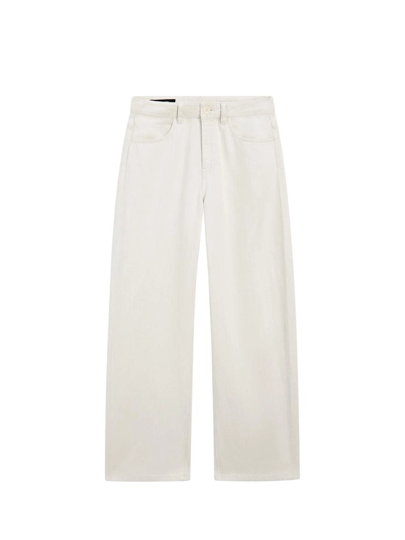 Джинсы с высокой талией с барельефной посадкой