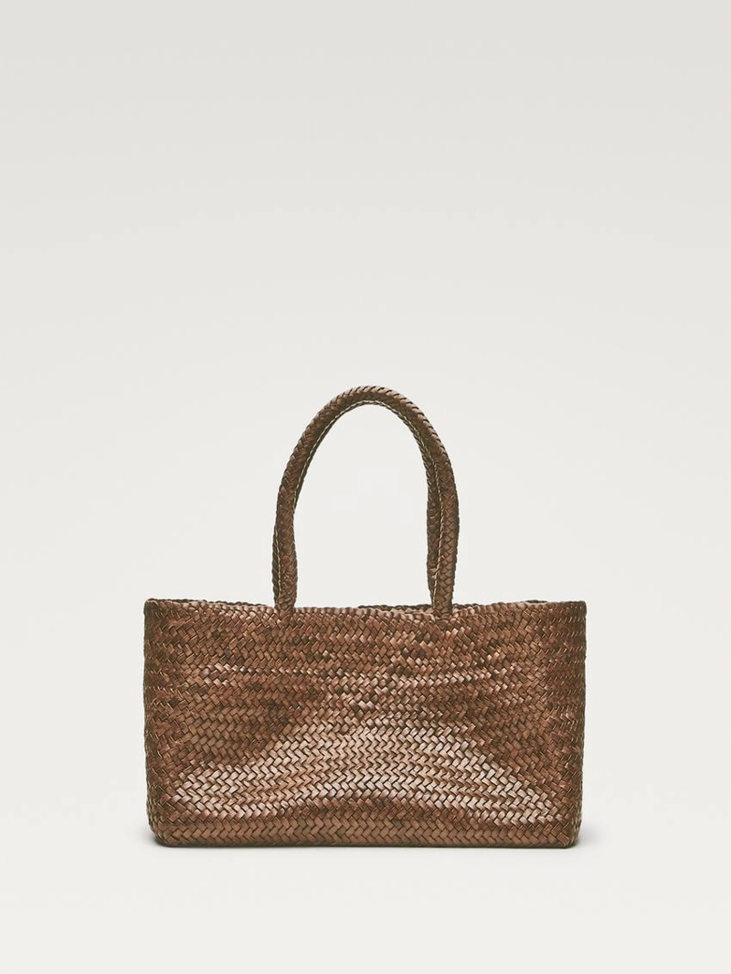 Средняя сумка из плетёной телячьей кожи