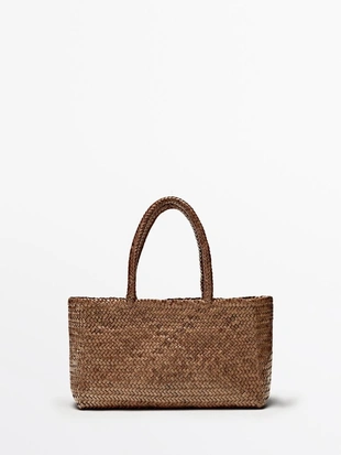 Средняя сумка из плетёной телячьей кожи- Заказать в России