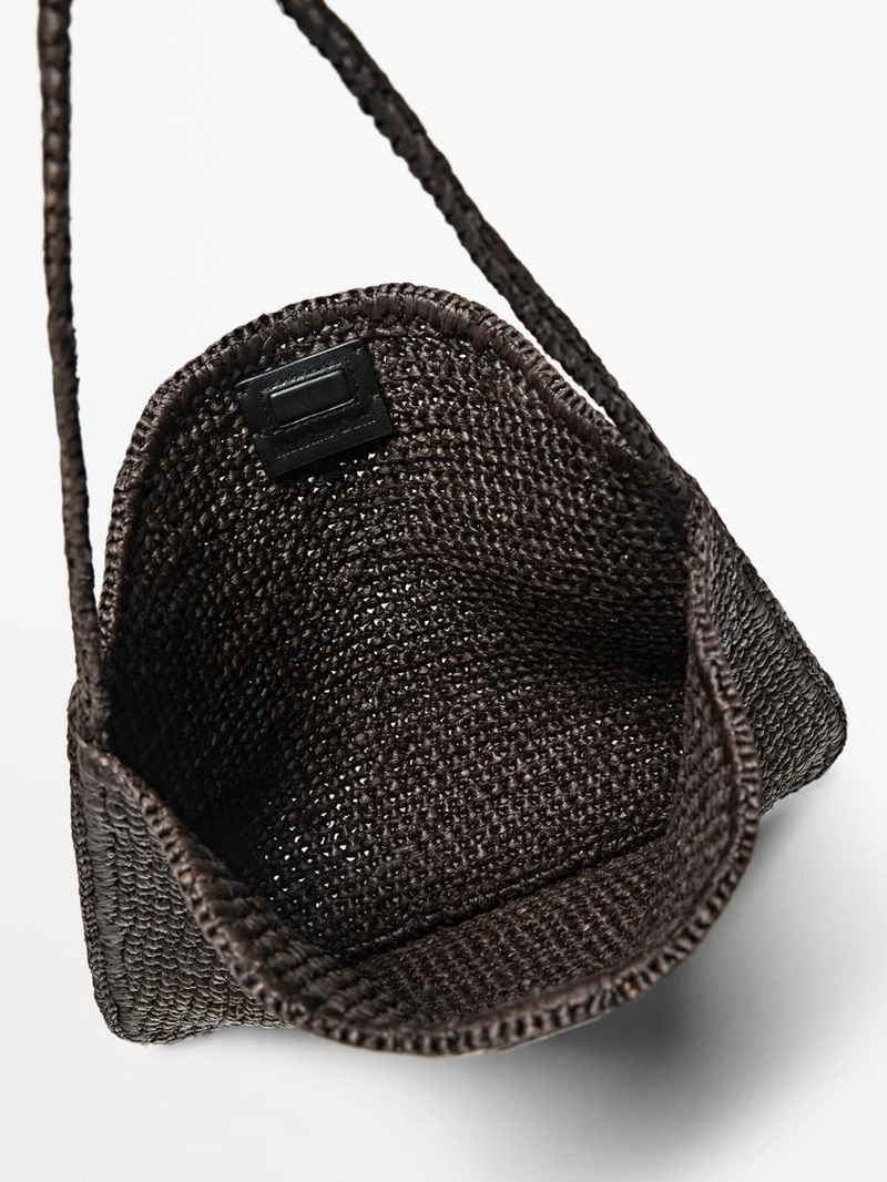 Сумка через плечо small из рафии