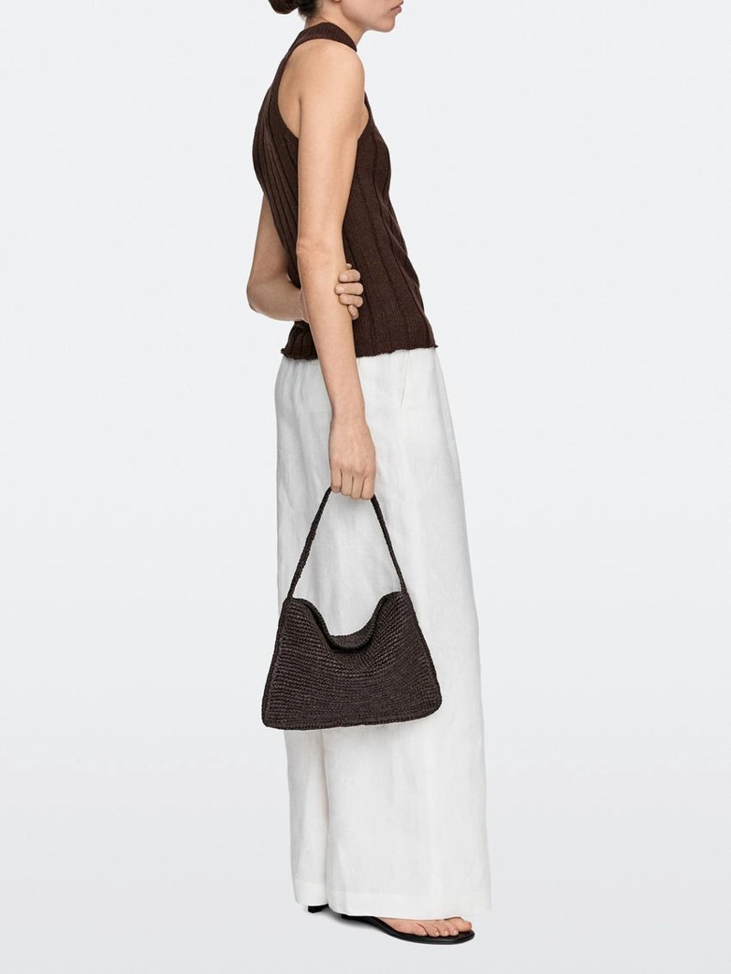 Сумка через плечо small из рафии