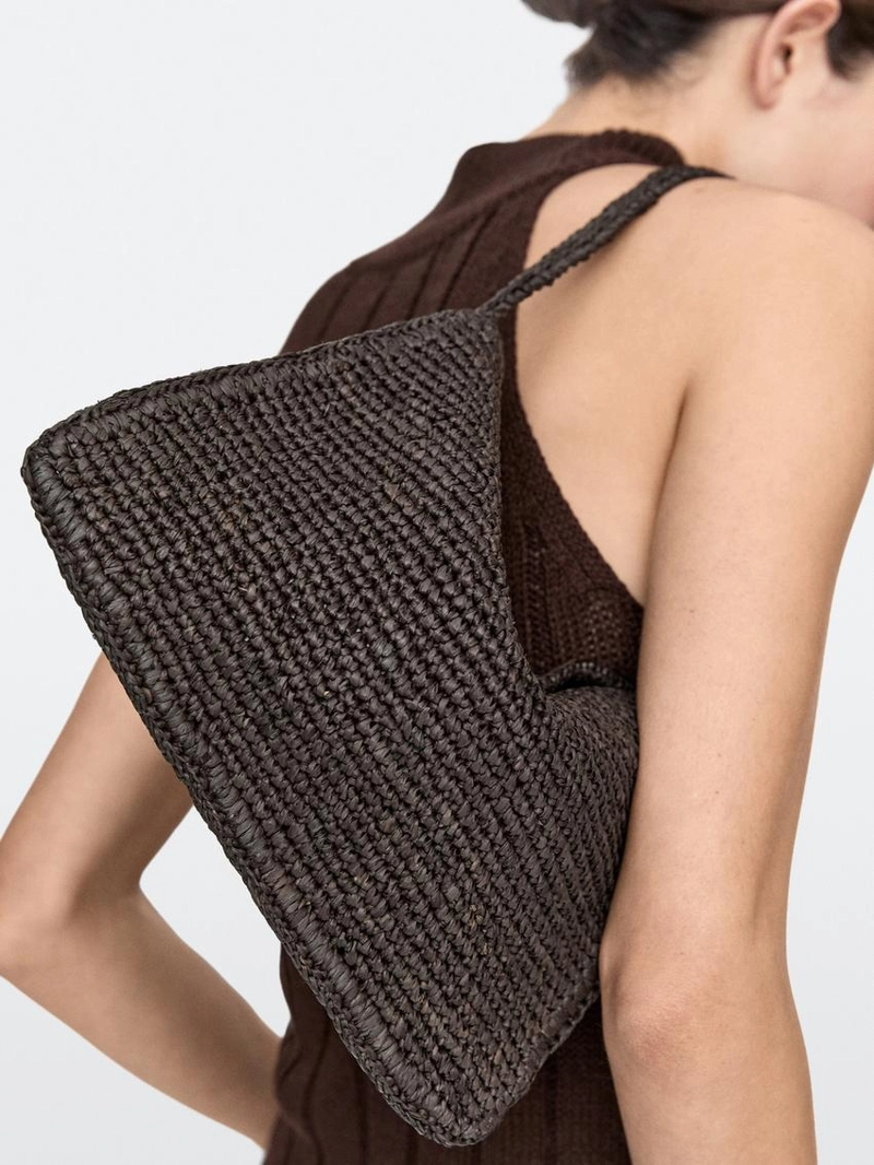 Сумка через плечо small из рафии