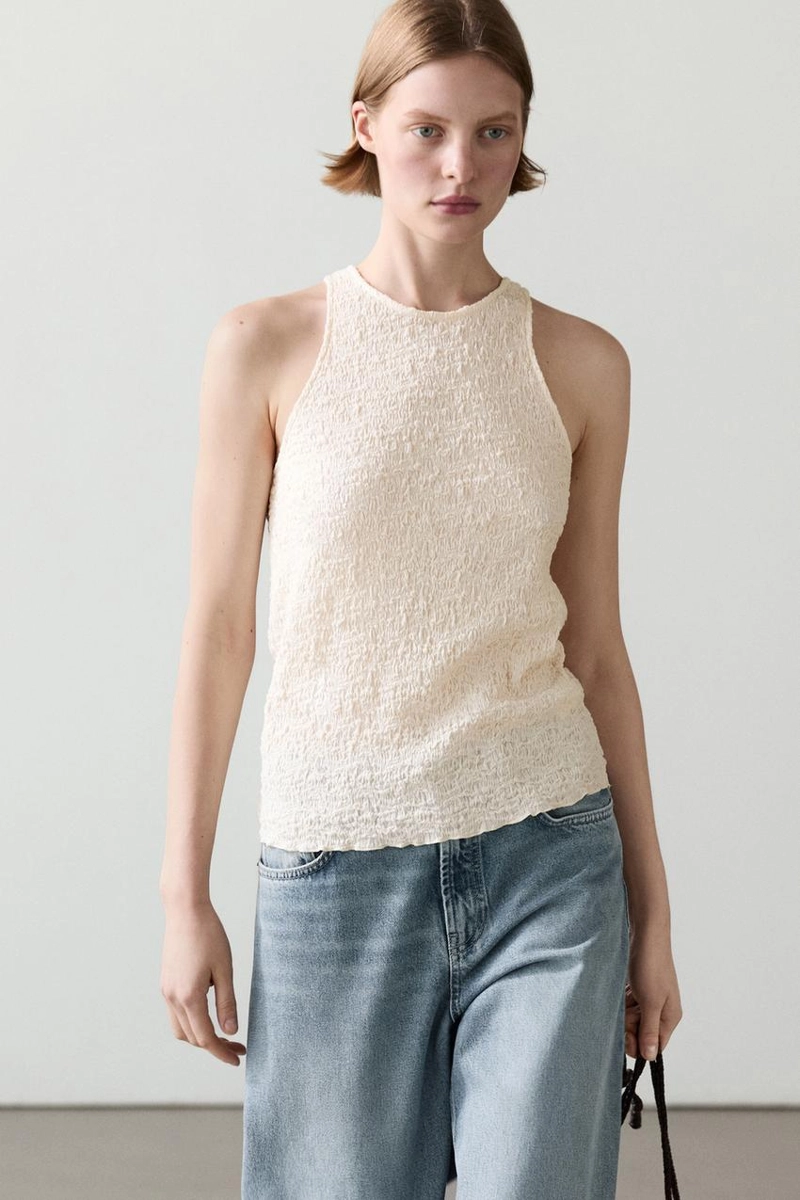 Текстурированный топ с запахом