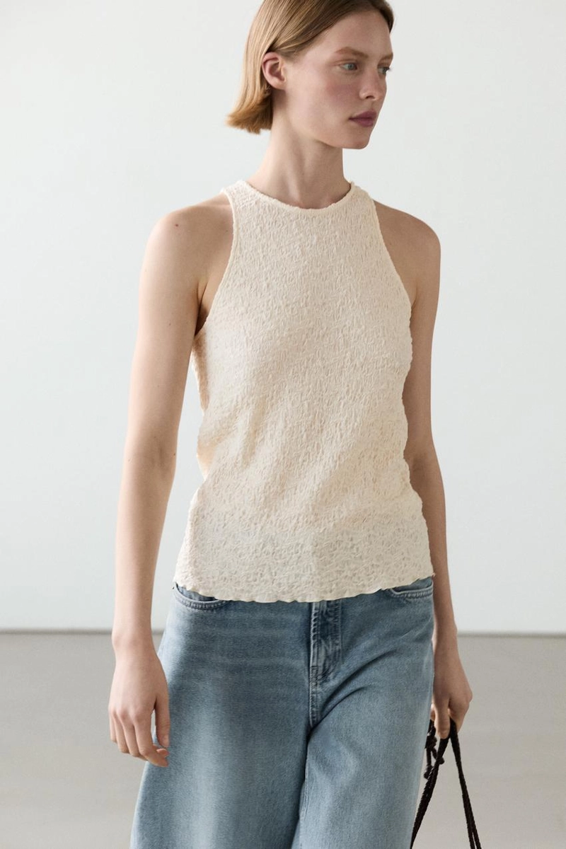 Текстурированный топ с запахом