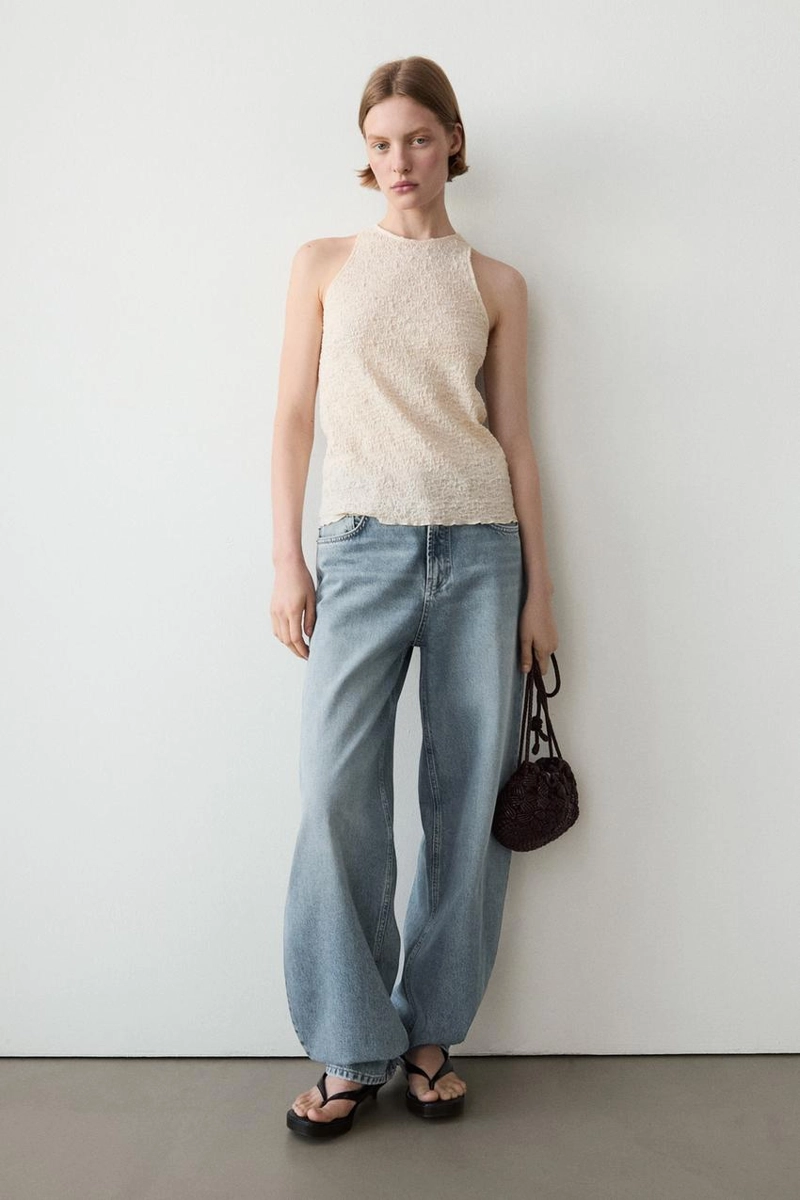 Текстурированный топ с запахом