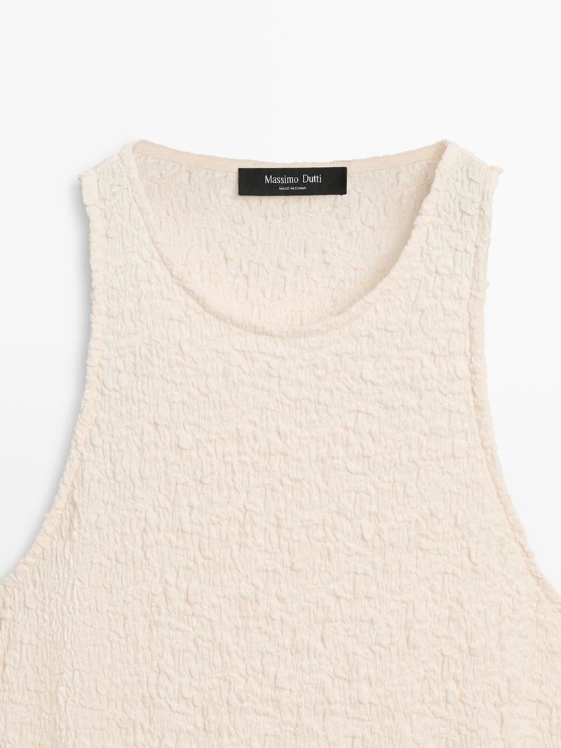 Текстурированный топ с запахом